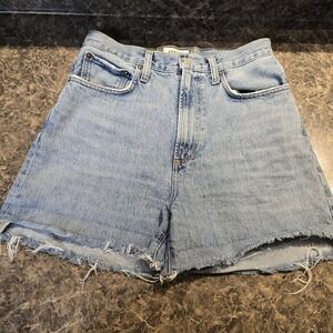 AGOLDE Riley Cut-Off‎ Denim Shorts Size 27 High Rise